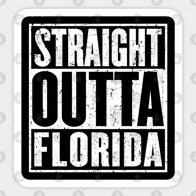 Straight Outta Florida Vintage Sticker by HeroGifts